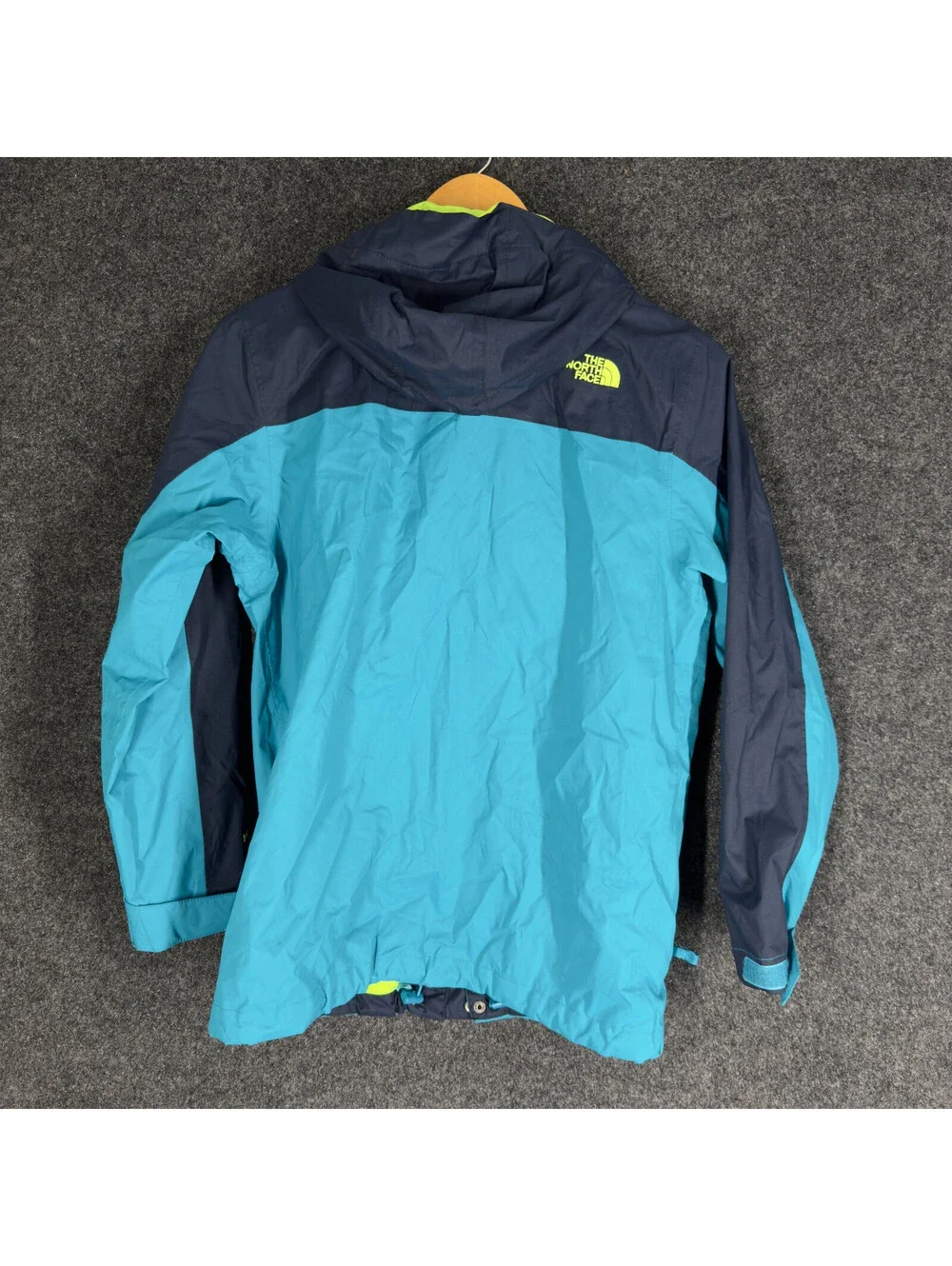 The North Face Jacket Boys L Large Blue Colorblock Full Zip Hooded Long Sleeve